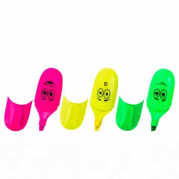 Набор текстовыделителей Юнландия 3шт мини ассорти неончики 151764