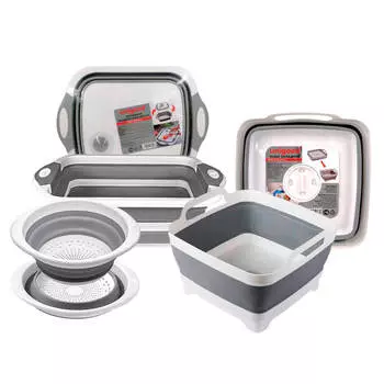 Подарочный новогодний набор 3пр доска разделочная Unigood с контейнером белый+дуршлаг склад Unigoo