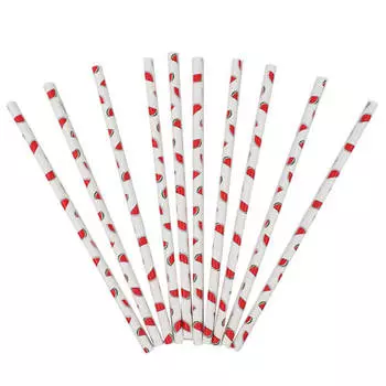 Набор трубочек патибум для коктейля арбуз 12 шт