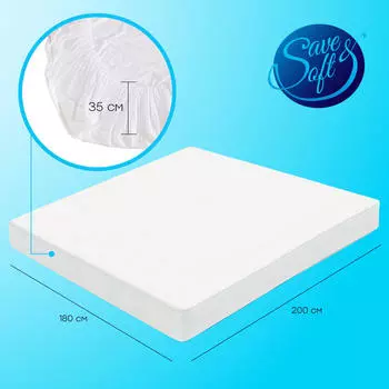 Наматрасник водонепроницаемый Save&amp;Soft белый 180*200*35 см
