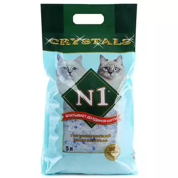 Наполнитель для туалетов домашних животных №1 кристалл 5л силикагелевый