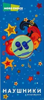 Наушники вакуумные aux разъём с мк без рег.громкости длина 1.1 м more choice g24