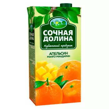 Нектар Сочная долина 0,95л апельсин манго мандарин