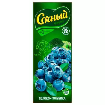Нектар сочный фрукт 200мл яблоко-голубика с 5 месяцев
