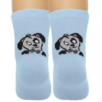 Носки детские тач р.16-18 щенок голубой 2106