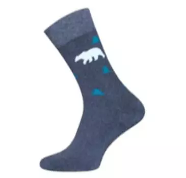 Носки мужские брест белый медведь р.27 темно-серый меланж махровые 18 с2424 315