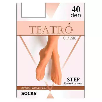 Носки степ театро 30 ден натурель