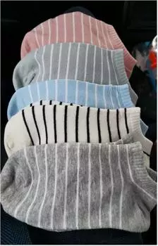 Носки женские коттон сокс р.39-41 х/б в полоску розовый