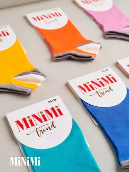 Носки женские миними тренд р.39-41 олива двухцветная пятка 4204