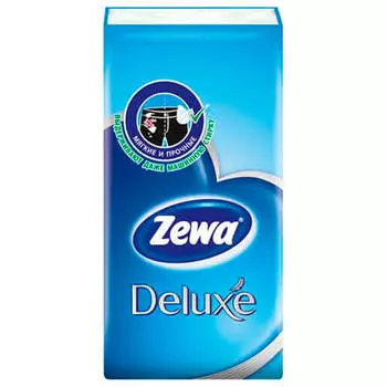 Носовые платки Zewa Deluxe, 3 слоя, 10шт.