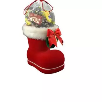 Новогодний подарок башмачок 350 г рубин