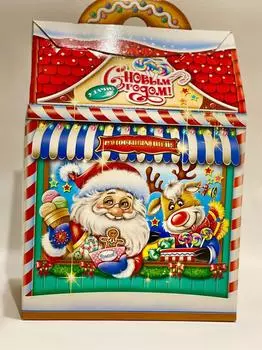 Новогодний подарок сказочный домик 1000 г аврора-групп