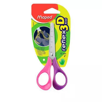 Ножницы детские 13см с линейкой на лезвии