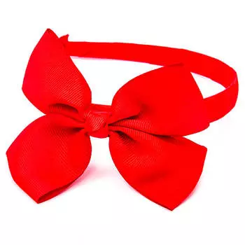 Ободок бант красный 1082