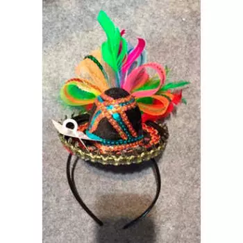 Ободок с мексиканской шляпкой 25х14 тм141025