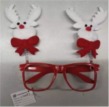 Очки новогодние с украшениями Европа 19*17см 713300497