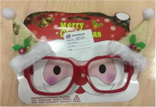 Очки новогодние с украшениями колпаков 18y213