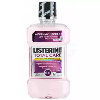 Ополаскиватель для полости рта Listerine 250мл тотал кеа 6в1