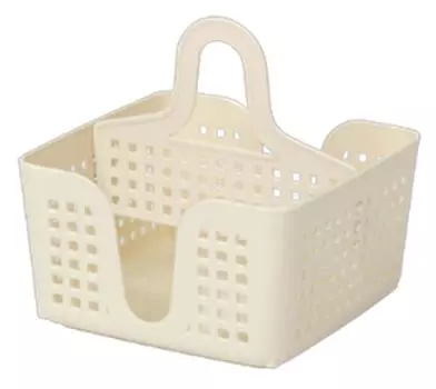 Органайзер 15*15*16см Violet лофт с перегородкой переносной слоновая кость v430026