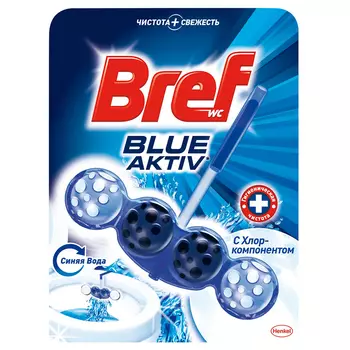 Освежитель для унитаза Bref 50г Blue-Aktiv синяя вода