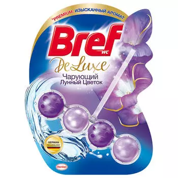 Туалетный блок для унитаза Bref делюкс 50г чарующий лунный цветок