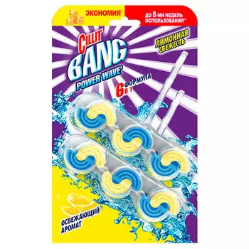 Освежитель для унитаза Cillit Bang 2*39г лимонная свежесть