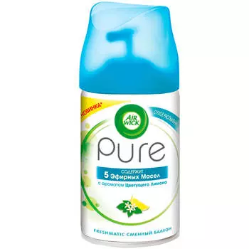 Освежитель воздуха AirWick Pure 250мл цветущий лимон сменный блок 5 масел