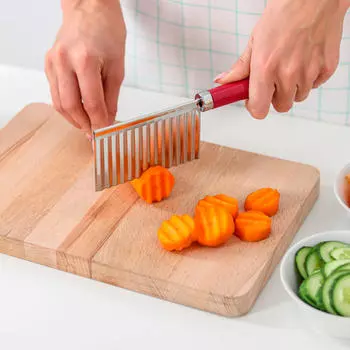 Овощерезка фигурная Доляна вкус 18,5*5,5см бордовый 775436