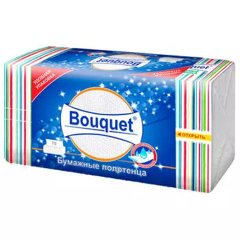 Полотенца бумажные букет 75 листов 2-х слойные