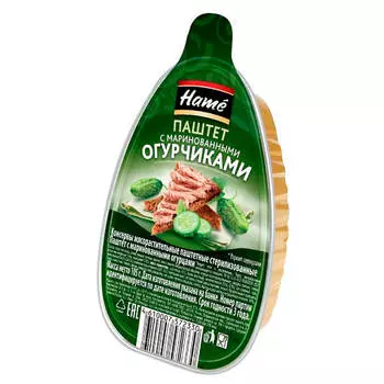 Паштет Hame 105г с маринованными огурчиками лоток