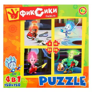 Пазл фиксики 4в1 12551 р49451