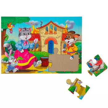 Пазл рамка 15 элементов кошкин дом п15-6991