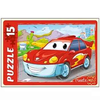 Пазл Рыжий Кот 15эл быстрая тачка пу15-7275