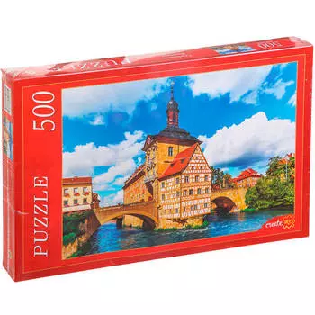 Пазл рыжий кот 500эл лодки у причала/германия бамберг ги500-7908/рк500-7837