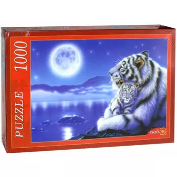 Пазлы 1000 элементов белые тигры под луной мг1000-7339