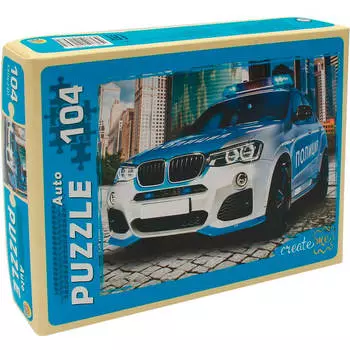 Пазлы 104 элемента полицейская машина п104-1697