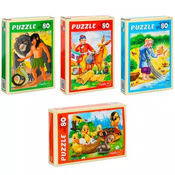 Пазлы 80 элементов сказки детства п80-8287