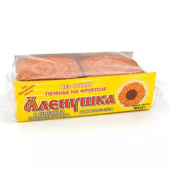 Печенье аленушка на фруктозе с семечками 185 г