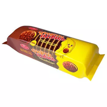 Печенье Фифти Фифти с какао и банановой начинкой 200г Белогорье