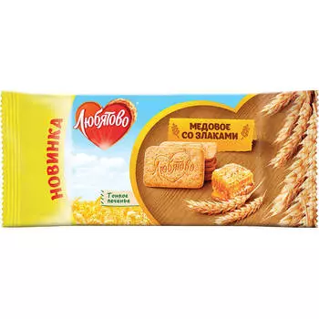 Печенье медовое со злаками 114г Любятово