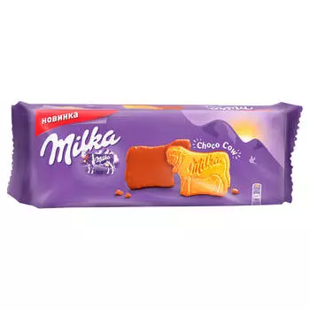 Печенье Milka 200г покрытое молочным шоколадом Mondelez