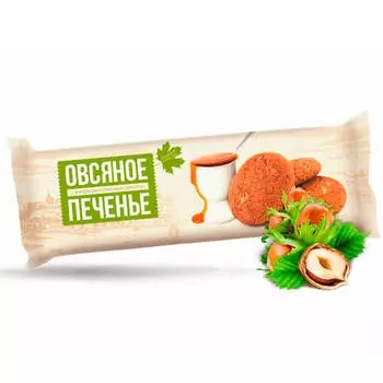 Печенье овсяное 180г с фундуком и кленовым сиропом КП Полет