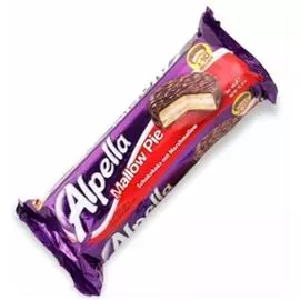 Печенье сендвич алпелла в шоколадной глазури с маршмеллоу 300 г