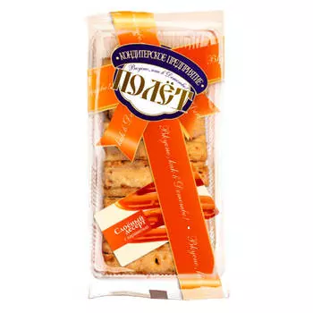 Печенье слоеный десерт 200г с кусочками молочной карамели КП Полет
