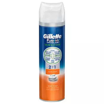Пена для бритья Gillette 250мл фьюжен проглэйд сенсетив эктив спорт