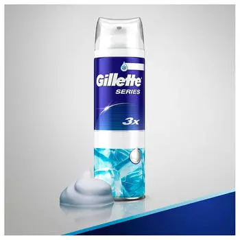 Пена для бритья Gillette 250мл сириес для чувствительной кожи с эффектом охлаждения