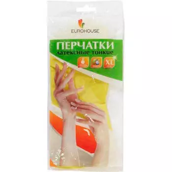 Перчатки латексные xl желтые