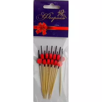 Пики для канапе Феерика 12шт ягода бамбук ф-576