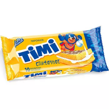 Пирожное бисквитное TiMi сливочное 300г Konti