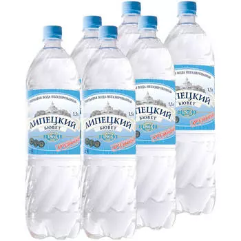 Питьевая вода Липецкий бювет 1,5л н/газ пл/б